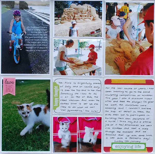 project life layout using multiple photos